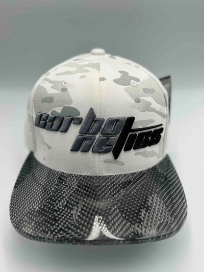 White Camo Carbon Fiber Hat